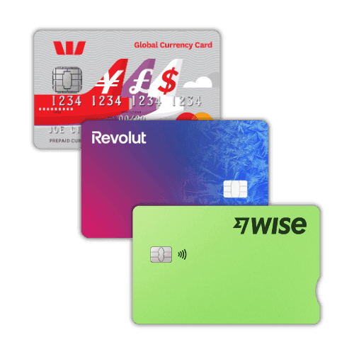 Medley of travel cards available in New Zealand.